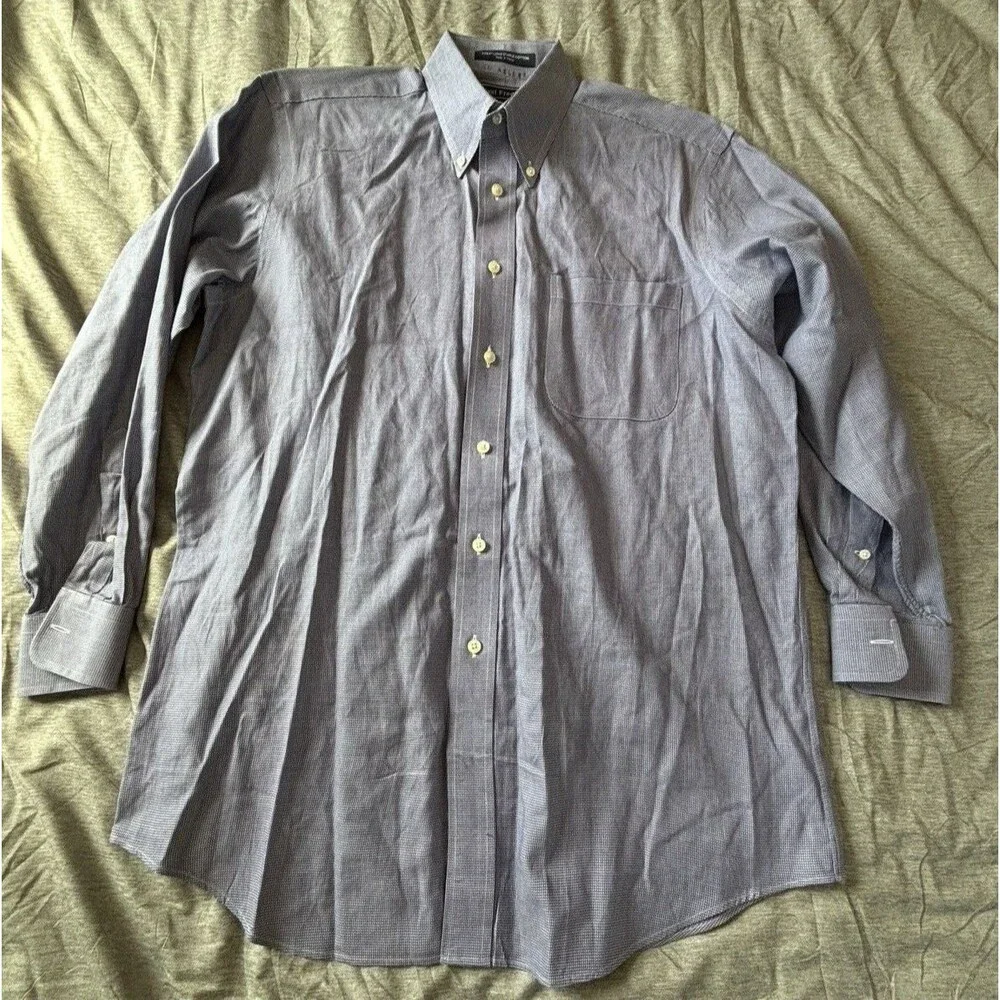 Paul Fredrick Button Up 15.5/32 Finest Long Staple Cotton Blue - Picture 1 of 4